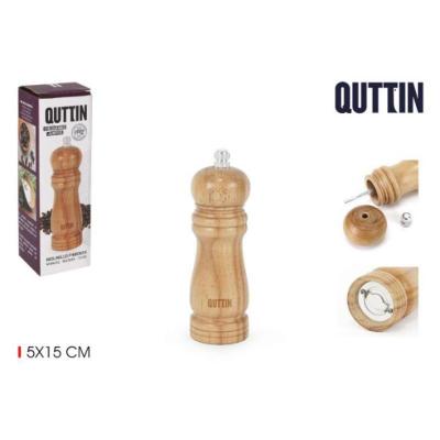 MOLINILLO PIMIENTA MADERA 15 CM QUTTIN