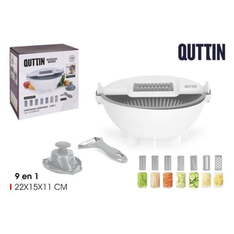 CORTADOR VERDURAS 9 EN 1 C/ESCURRIDOR QUTTIN