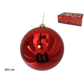 BOLA DE NAVIDAD BRILLO ROJO 20 CM