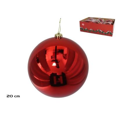 BOLA DE NAVIDAD BRILLO ROJO 20 CM