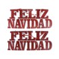 CARTEL COLGANTE FELIZ NAVIDAD 43.5X18.5 CM 2 STD