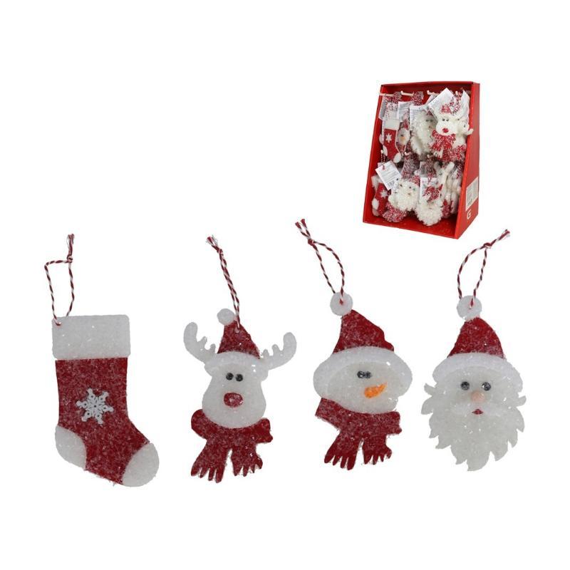 COLGANTE FIGURA ROMA ESCARCHADA 12 CM 4ST