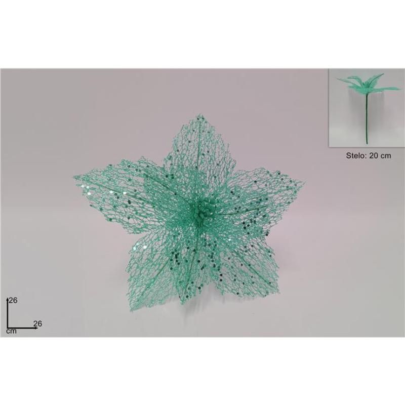 FLOR DE NAVIDAD ESTRELLADA 26 CM TIFFANY