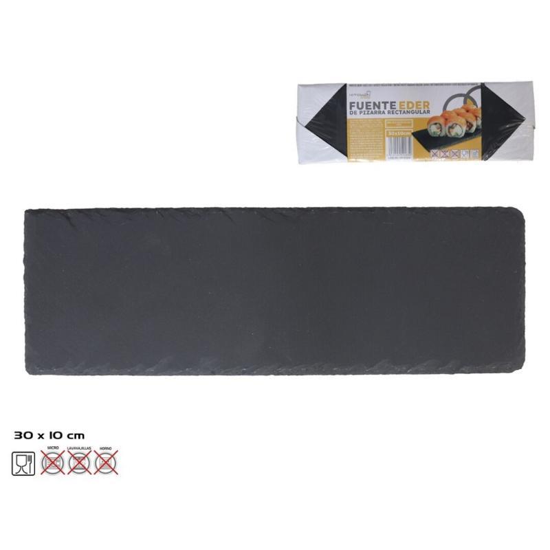 FUENTE EDER RECTANGULAR PIZARRA 30X10 CM