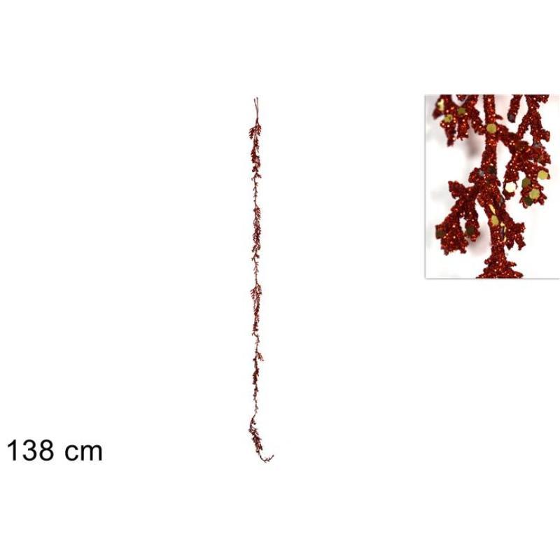 RAMO GLITERADO 138 CM ROJO