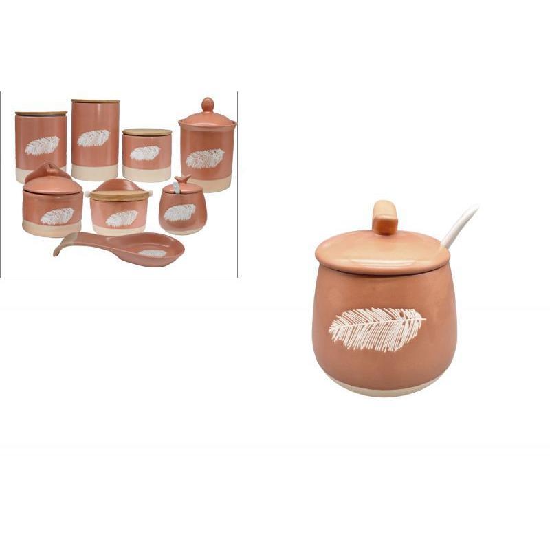 TARRO CERAMICA 9*9 NARANJA