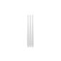 VELA CANDELABRO LISA CONICA BLANCA 2.2X30 CM