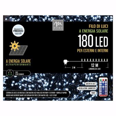 LUCES SOLARES A BATERIA LED FILO 180 BLANCO