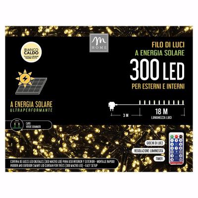 FILO 300 LUCES LED DE BATERIA SOLAR BLANCA