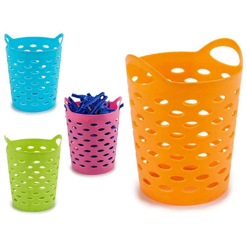 CESTA PLASTICO REDONDA MULTIUSOS SURT