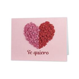 MINI CARD CORAZON TE QUIERO