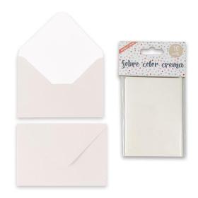BLISTER 10 SOBRES COLOR CREMA