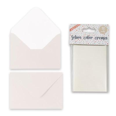 BLISTER 10 SOBRES COLOR CREMA