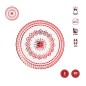 BANDEJAS CARTON REDONDAS BORDADO ROJO 30 CM 2 UD