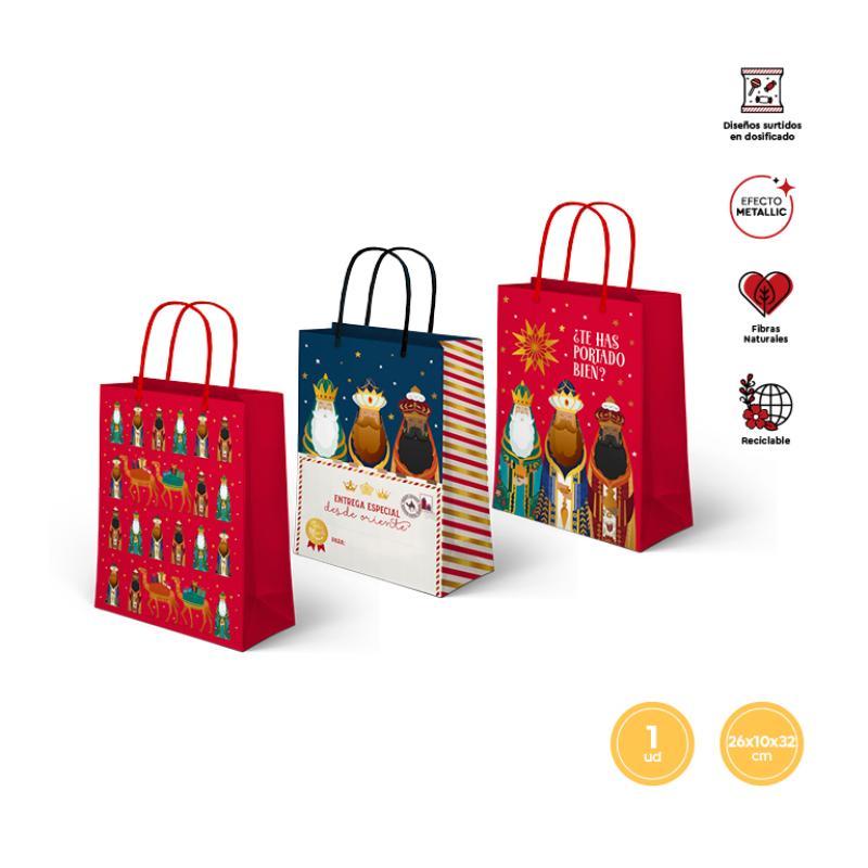 BOLSA RR.MM SURTIDO 26X10X32 CM PAPEL 1 UD