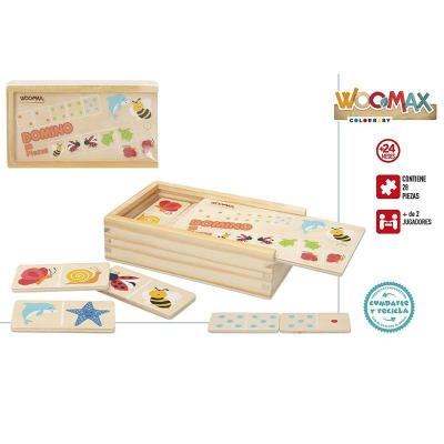 DOMINO MADERA ANIMALES 28 PZ WOOMAX +24M