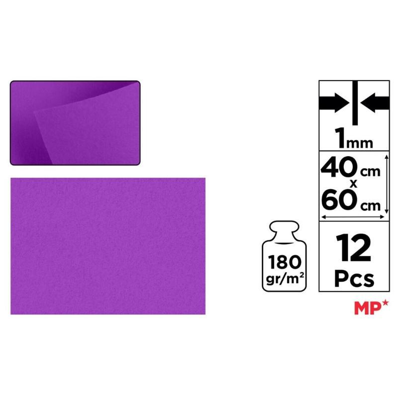 FIELTRO 40X60 CM COLOR MORADO