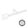 BARRA EXTENSIBLE 122-211 ABS-METAL BLANCO