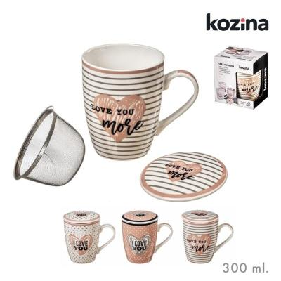 TAZA INFUSION C/FILTRO 300 ML CORAZON