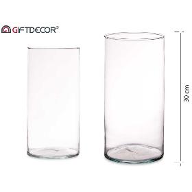 JARRON CRISTAL CILINDRO 15 CM DIAM X 30 CM