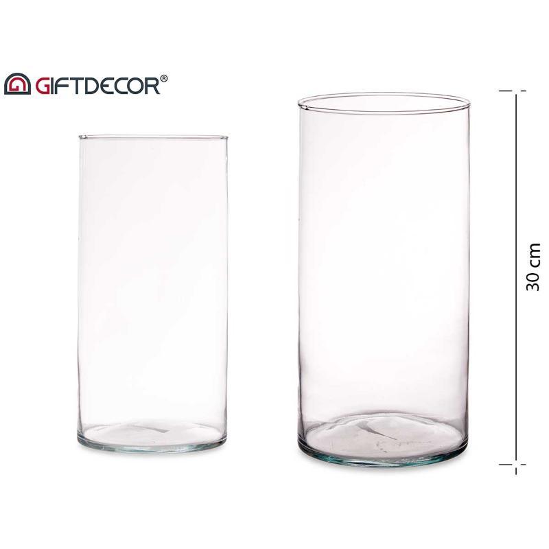 JARRON CRISTAL CILINDRO 15 CM DIAM X 30 CM