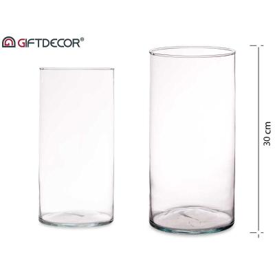 JARRON CRISTAL CILINDRO 15 CM DIAM X 30 CM