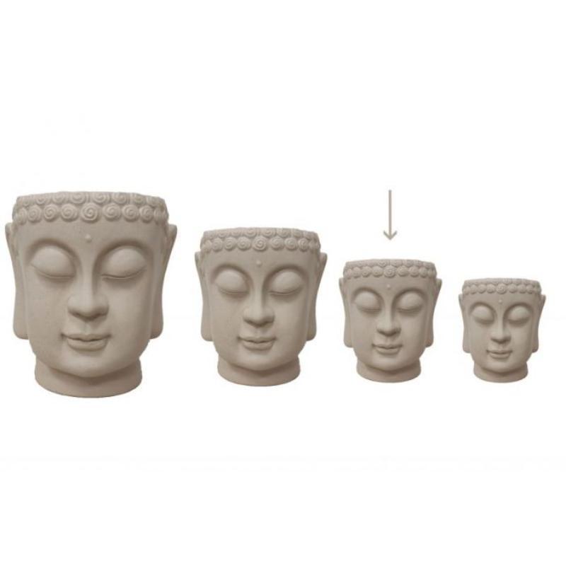 MACETERO CABEZA BUDA 23*23 CM ROSA