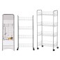 VERDULERO 4 PISOS METALICO RUEDAS 8,5 x 26,5 x 80 cm.