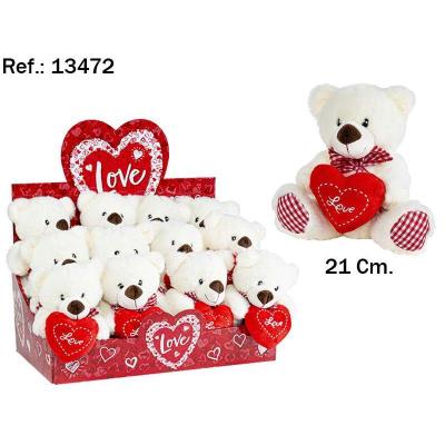 OSO 21 CM VICHY CORAZON LOVE EN EXP