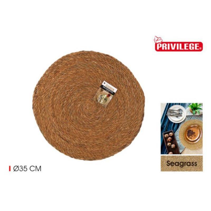 SALVAMANTEL SEAGRASS REDONDO 35 CM.
