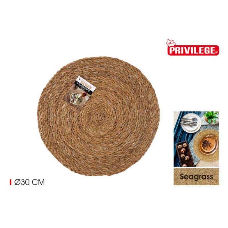 SALVAMANTEL SEAGRASS REDONDO 30 CM.
