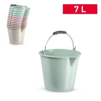 CUBO AGUA PLASTICO 7 LITROS PICO SURTIDO COLORES VRM