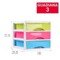 CAJONERA PLASTICO GUADIANA 3 CAJONES BLANCOLOR