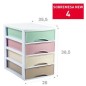CAJONERA PLASTICO SOBREMESA NEW 4 CAJONES BLANCO VRM