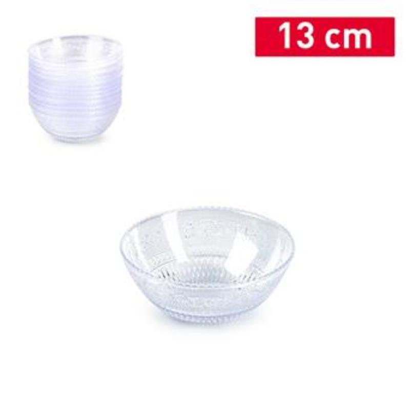 CUENCO PLASTICO REDONDO CRYSTAL 13.5 CM. TRANSPARENTE