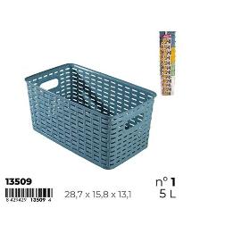 CESTA Nº 1 RATTAN LINE 5 L DISPONIBLE EN VERDE, AZUL, AMARILLO Y BLANCO