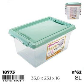 CAJA Nº 62 NEW BOX CON CIERRES 8 L DISPONIBLE BEIGE, ROSA Y VERDE