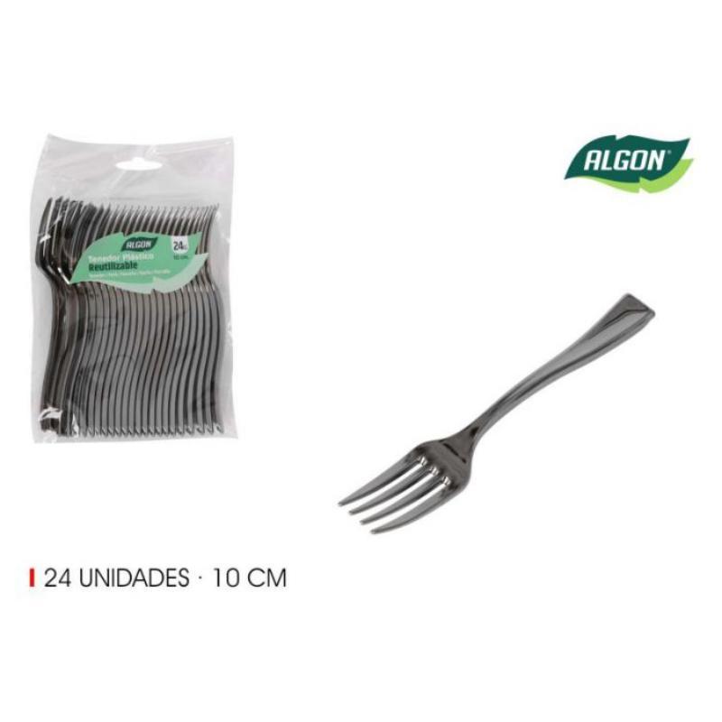 SET 24 TENEDOR DEGUSTACION PLATA 10 ALGON