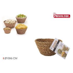 CESTA SEAGRASS REDONDA 10X6 CM PRIVILEGE