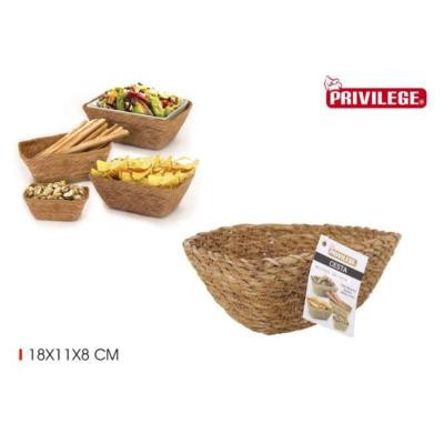 CESTA SEAGRASS RECTANGULAR 18X11X8 CM PRIVILEGE
