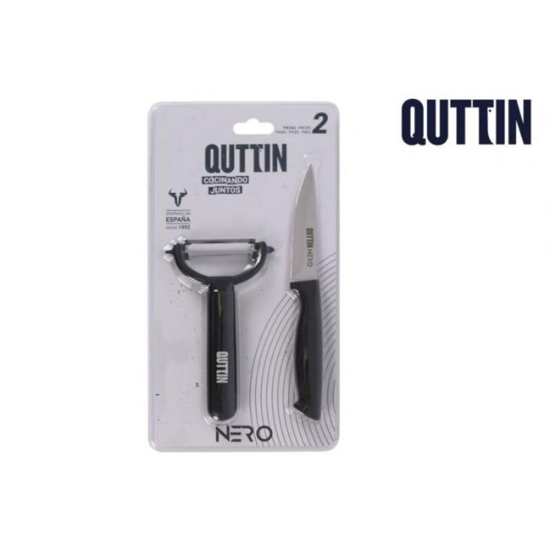 SET 2 PZS CUCH. PEL. Y PEL. OSCILANTE NEGRO