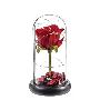 ROSA ROJA ETERNA LEDS CUPULA CRISTAL 17 CM