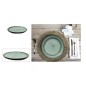 PLATO GRES REACTIVE BORDE VERDE 27 CM