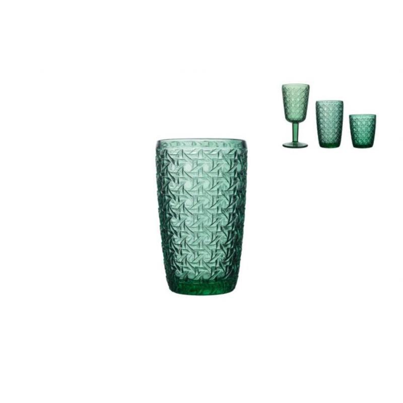 VASO CRISTAL CROSS 380 ML VERDE