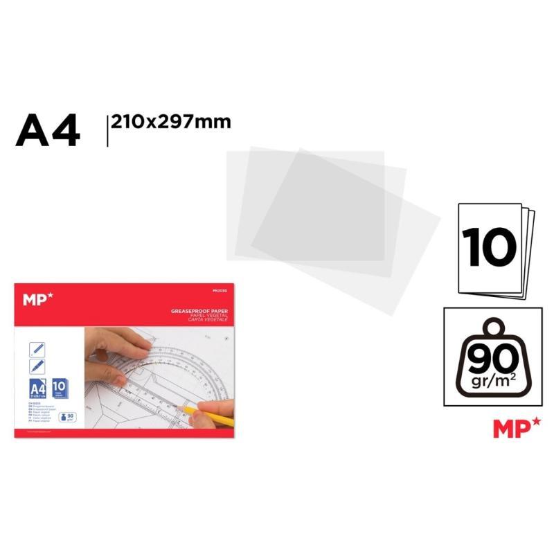 PAPEL VEGETAL A4 10 HOJAS