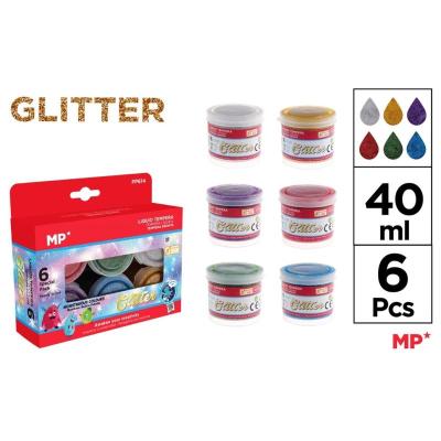 ESTUCHE DE 6 COLORES TEMPERA PURPURINA 40 ML