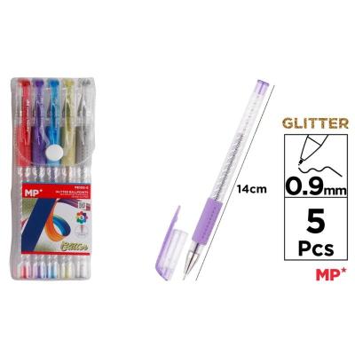 BOLIGRAFOS PURPURINA 5 COLORES