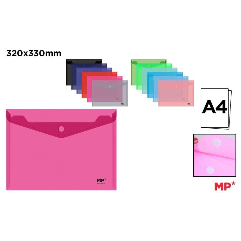 CARPETA SOBRE PLASTICO CIERRE RAPIDO HORIZONTAL A4