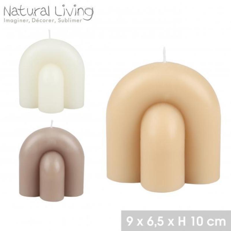 VELA BOUGIE DISPONIBLE EN 3 MODEL SURT 9X6.5XH10 CM