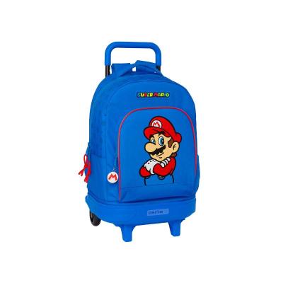 MOCHILA GDE C/RUEDAS COMPACT EXTRAIBLE SUPER MARIO PLAY 330X220X450 MM